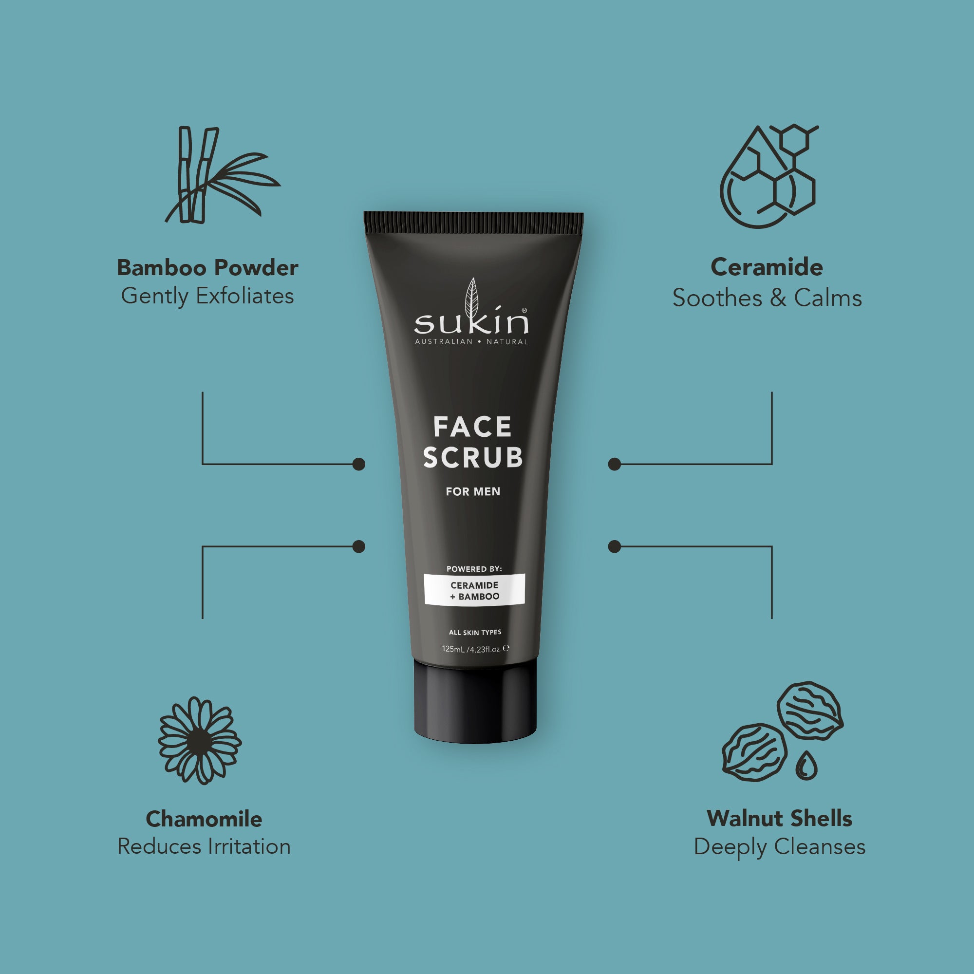 MEN'S FACE SCRUB 125ML